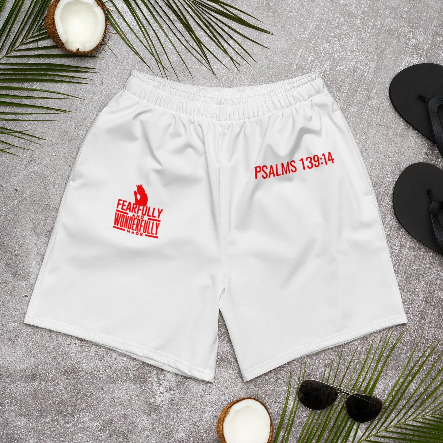 Fearfully and Wonderfully made Psalm 139: 14 Unisex Athletic Shorts