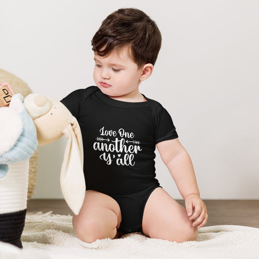 Love One Another Y'All Short Sleeve Unisex Baby Rompers