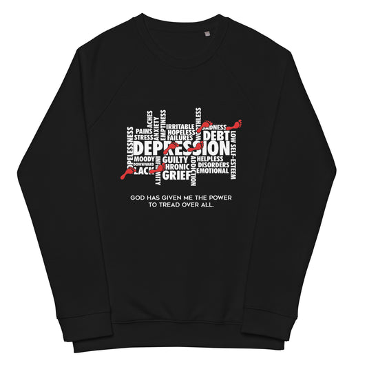 Power to Tread Unisex Organic Raglan Sweatshirt