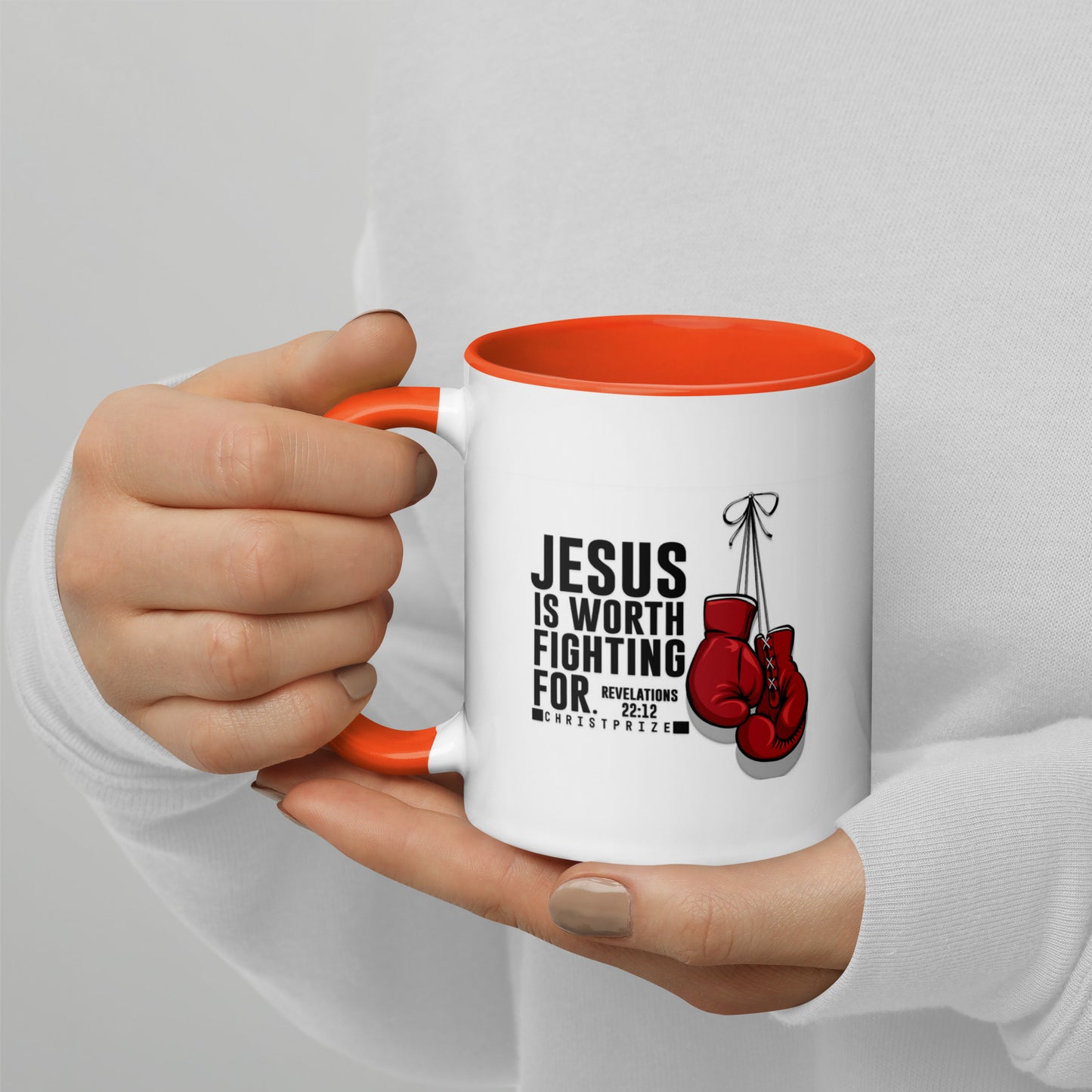 Jesus Is Worth Fighting For Coffee Mug with Color Inside