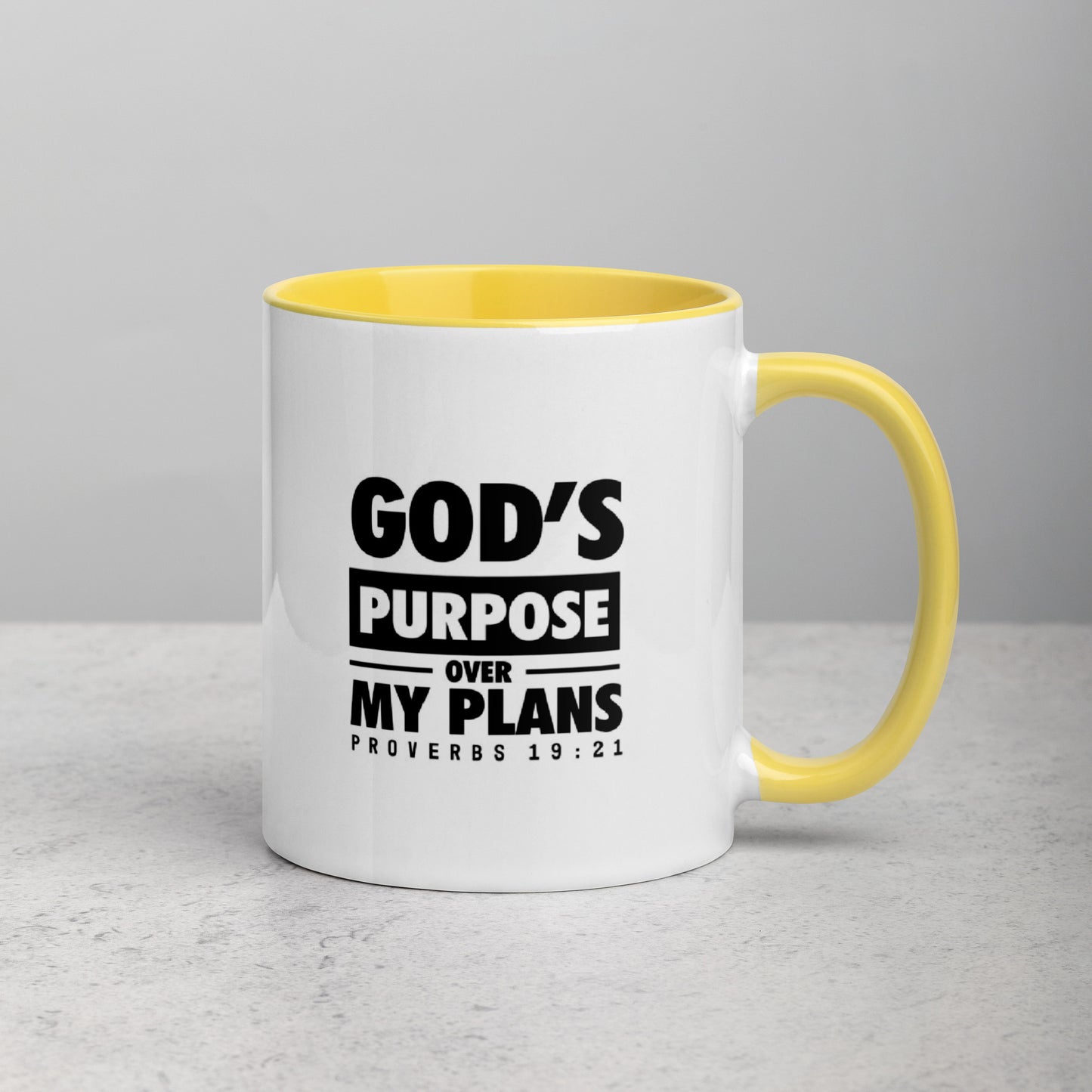 GOD'S Purpose Over My Plans Proverb 19:21 Mug