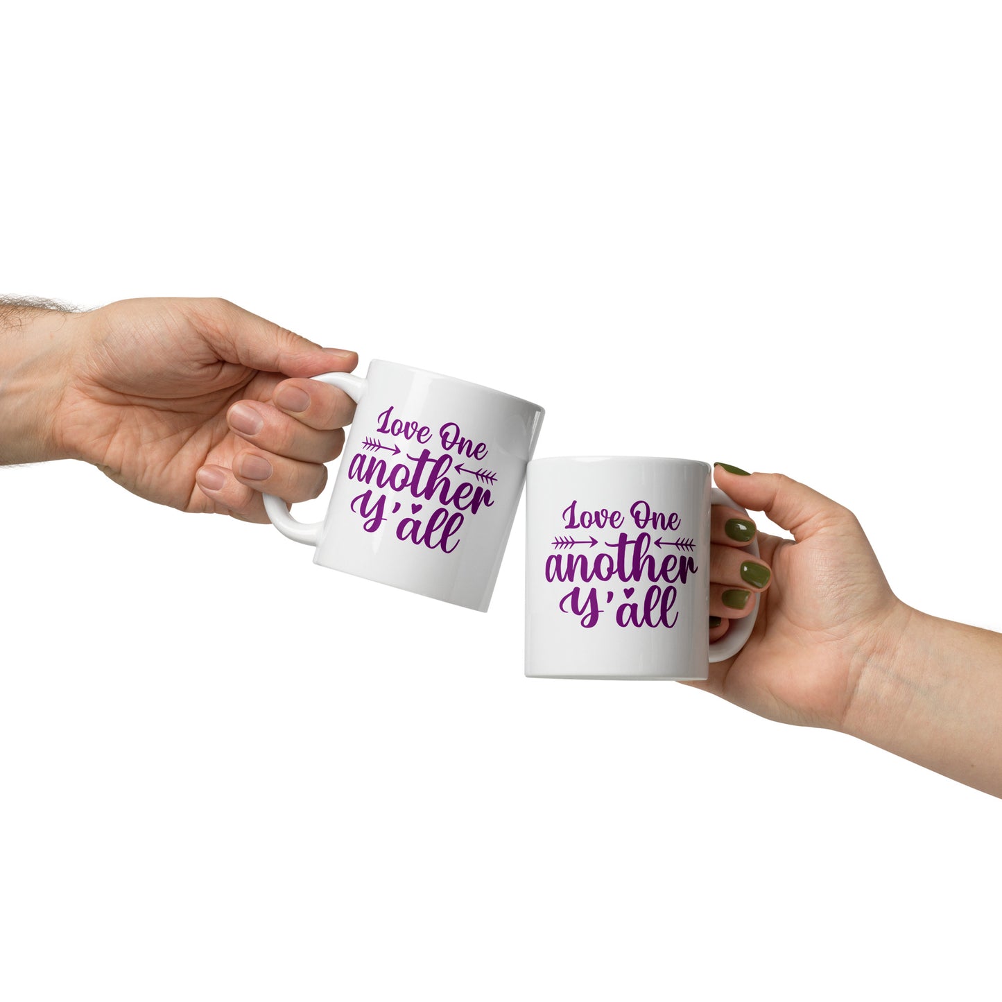 Love One Another Y'all Household Ceramic Couple Mugs
