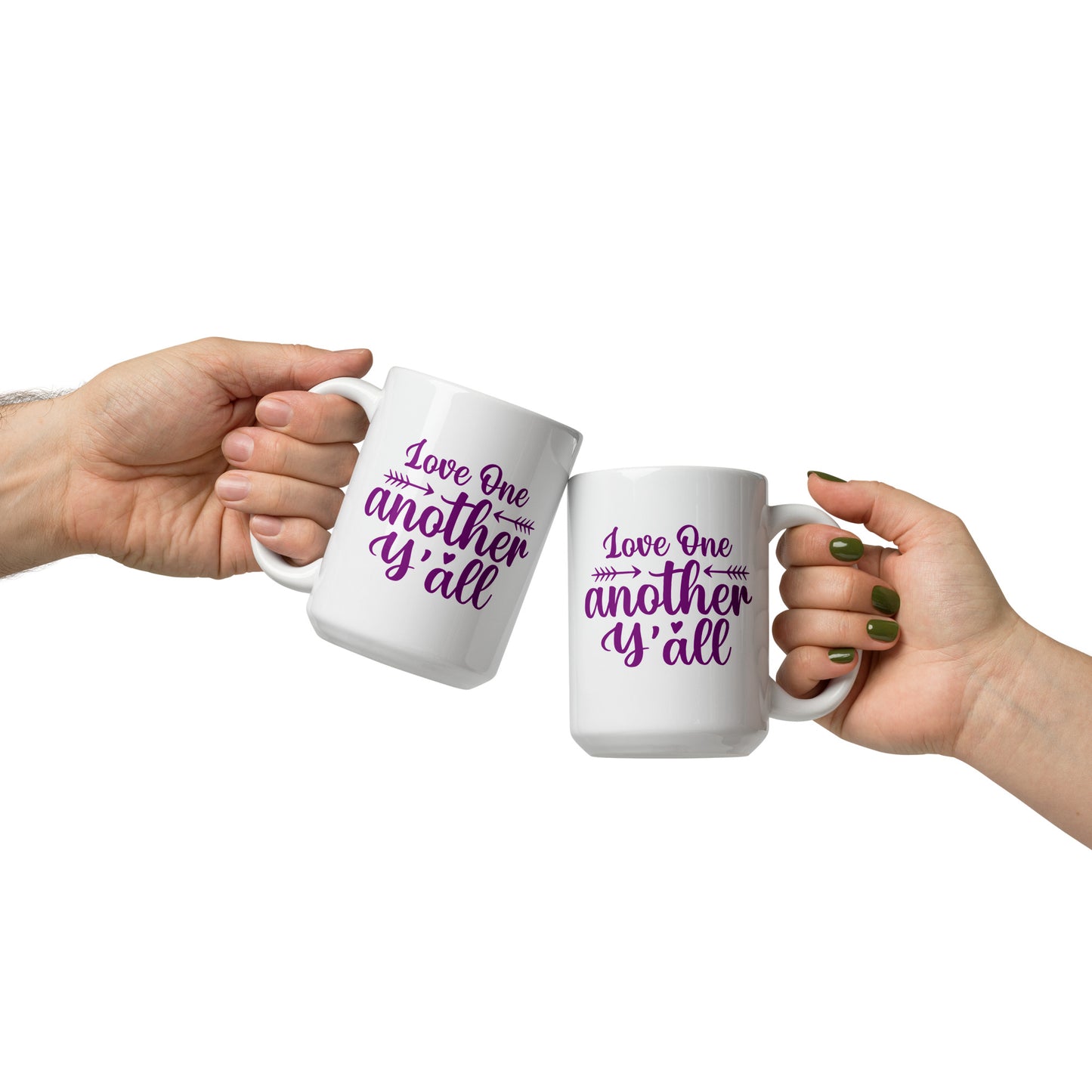 Love One Another Y'all Household Ceramic Couple Mugs