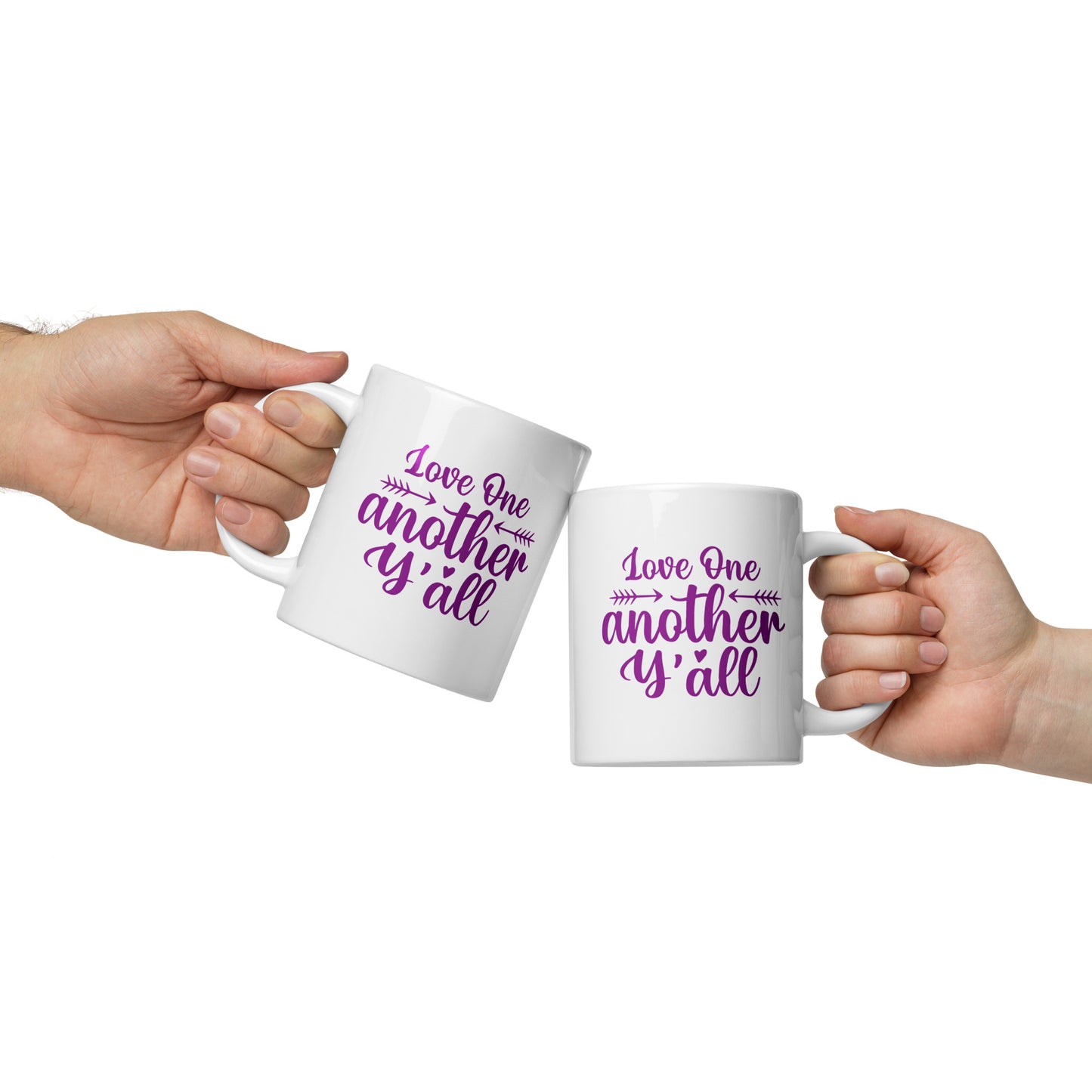 Love One Another Y'all Household Ceramic Couple Mugs