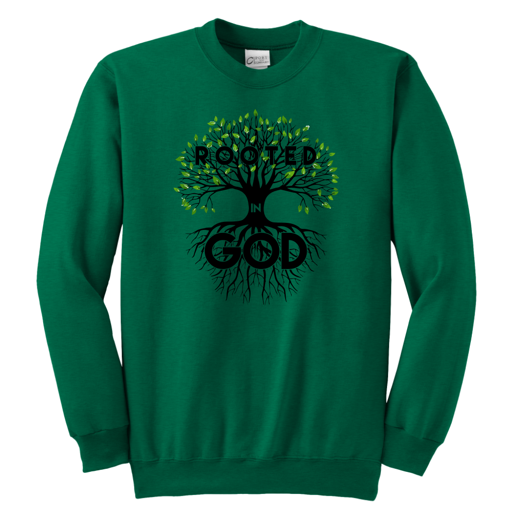 Rooted in God Sweatshirts for the Youth