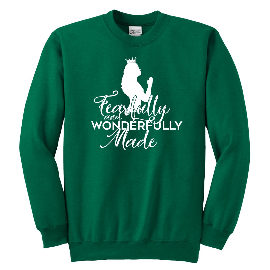 Fearfully and Wonderfully made Sweatshirts for Youth Girls