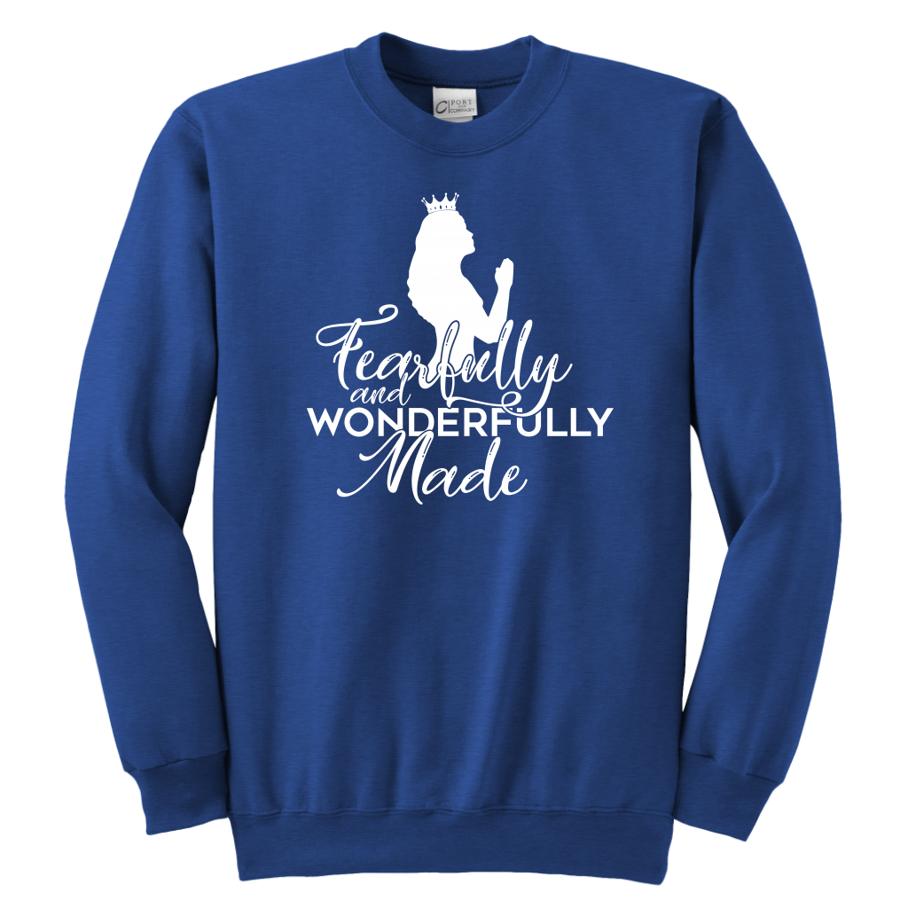 Fearfully and Wonderfully made Sweatshirts for Youth Girls