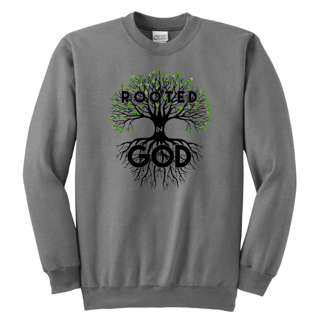 Rooted in God Sweatshirts for the Youth