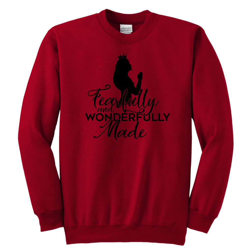 Fearfully and Wonderfully made Sweatshirts for Youth Girls