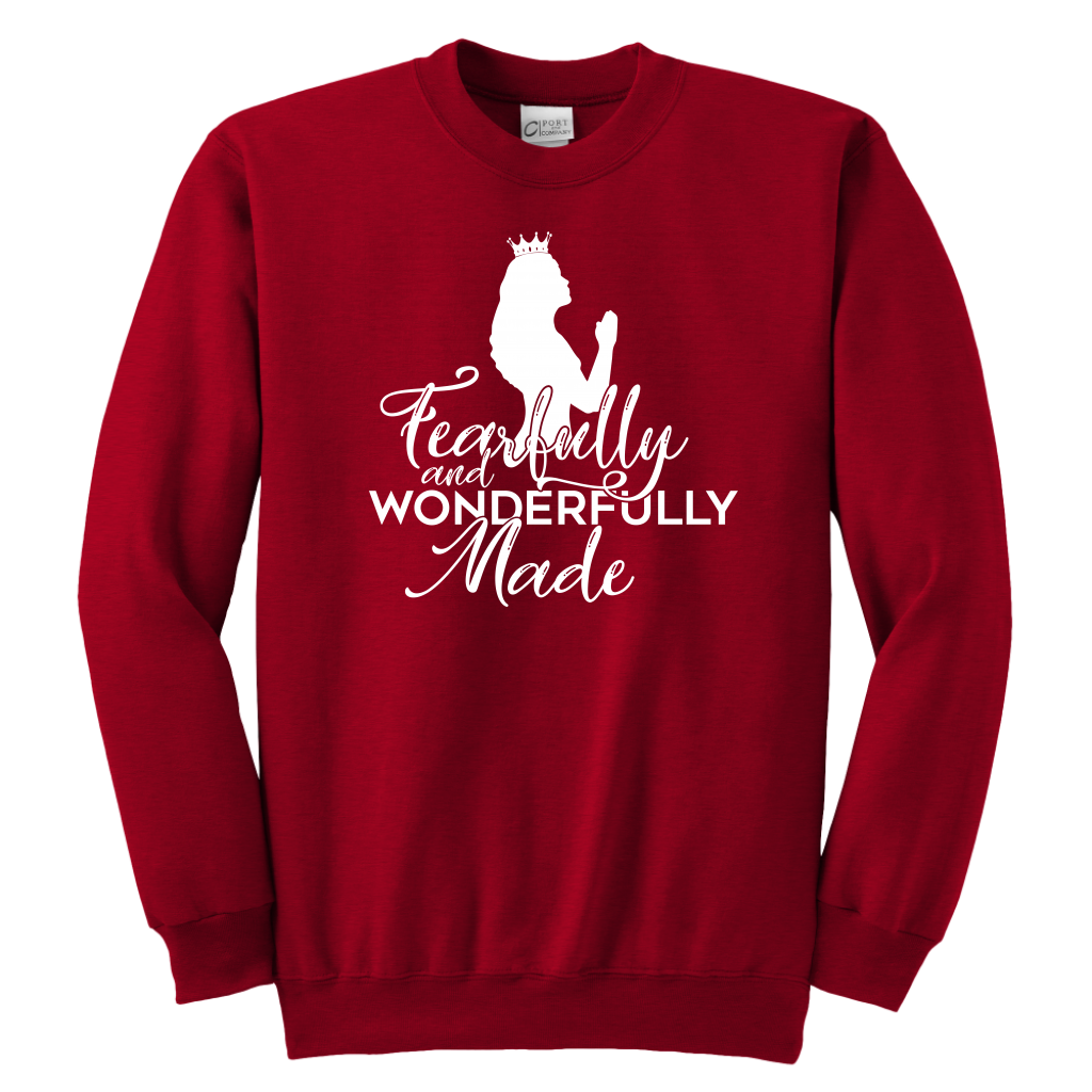Fearfully and Wonderfully made Sweatshirts for Youth Girls