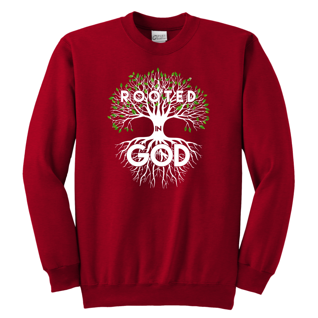 Rooted in God Sweatshirts for the Youth