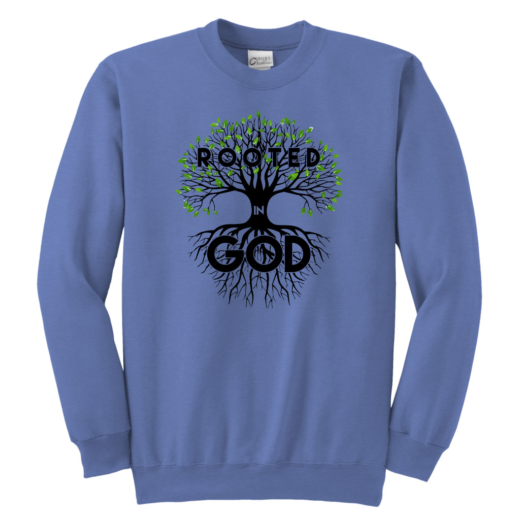 Rooted in God Sweatshirts for the Youth