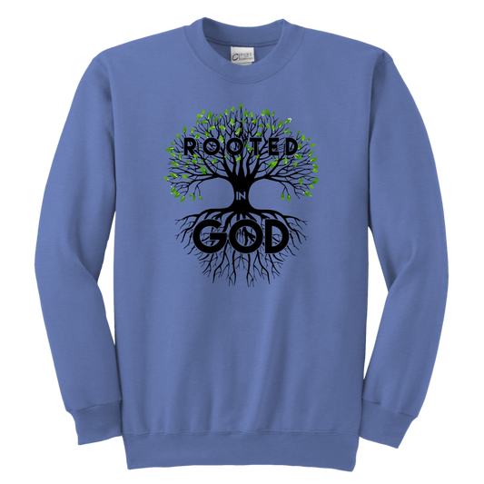 Rooted in God Sweatshirts for the Youth