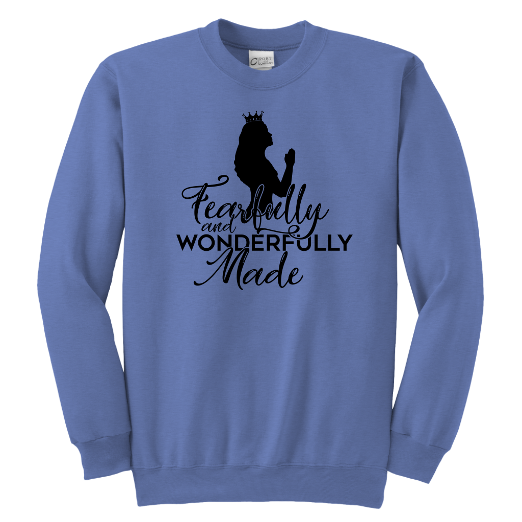 Fearfully and Wonderfully made Sweatshirts for Youth Girls