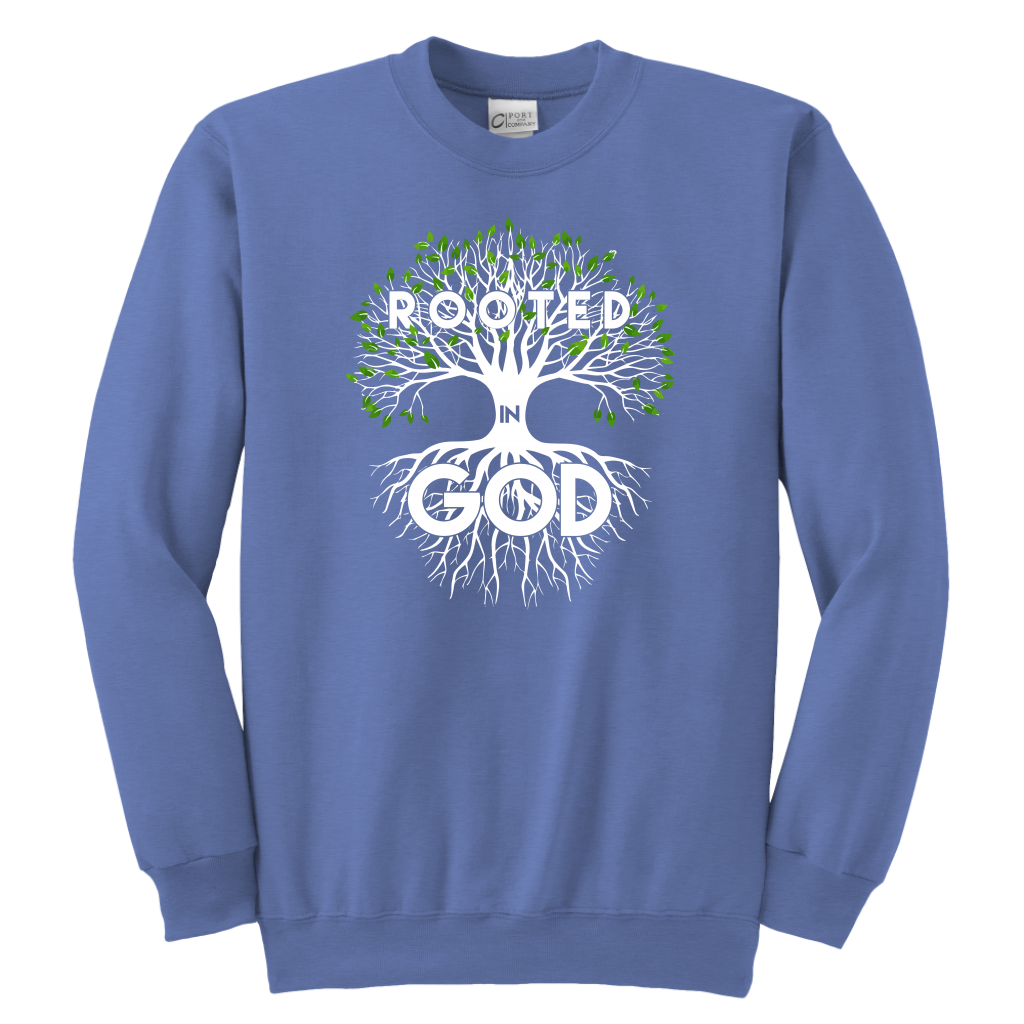 Rooted in God Sweatshirts for the Youth