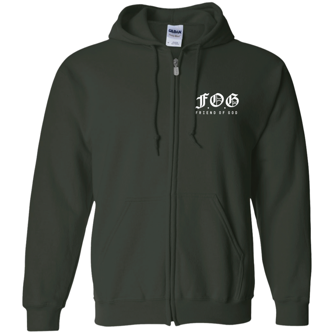 Friend of God Zip Up Hooded Sweatshirt for Men