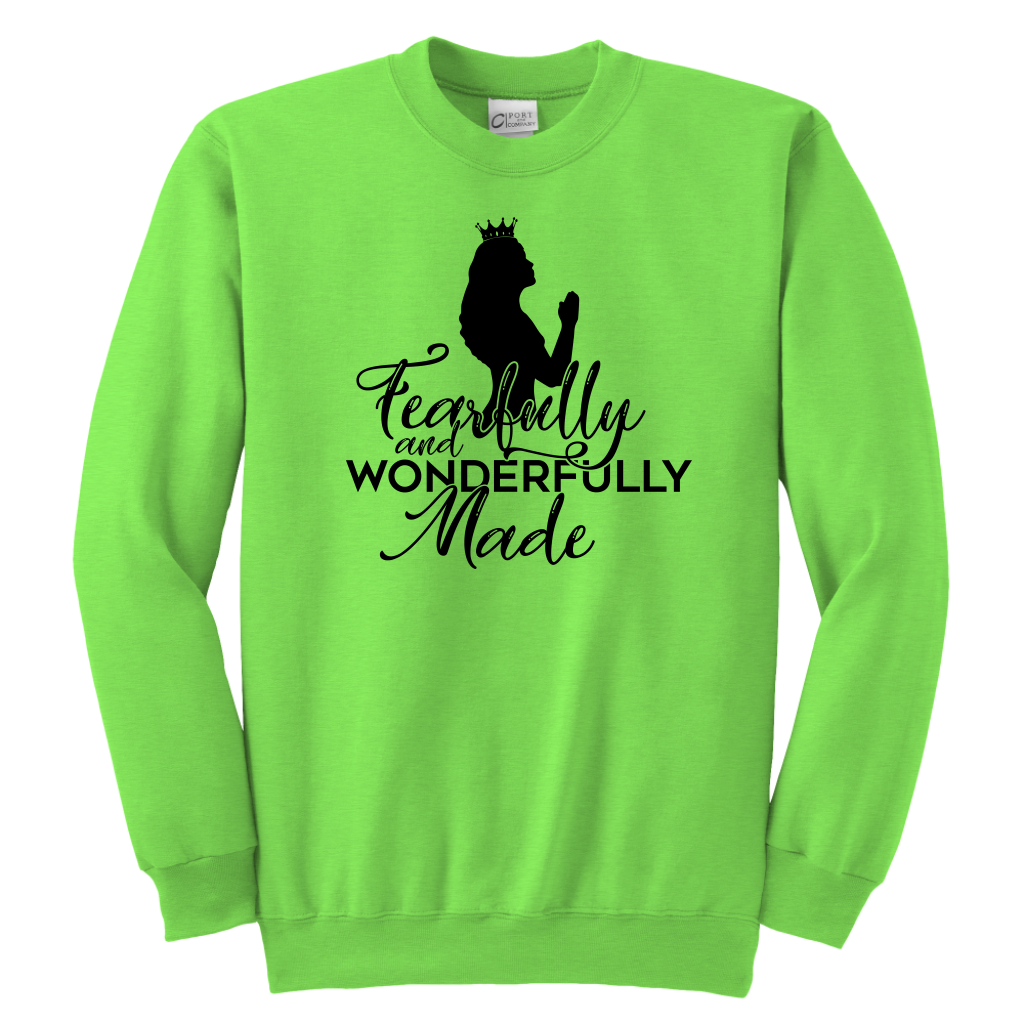 Fearfully and Wonderfully made Sweatshirts for Youth Girls