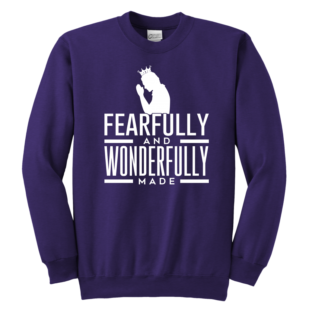 Fearfully and Wonderfully made Sweatshirts for Youth Boys