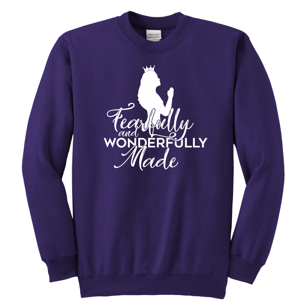 Fearfully and Wonderfully made Sweatshirts for Youth Girls