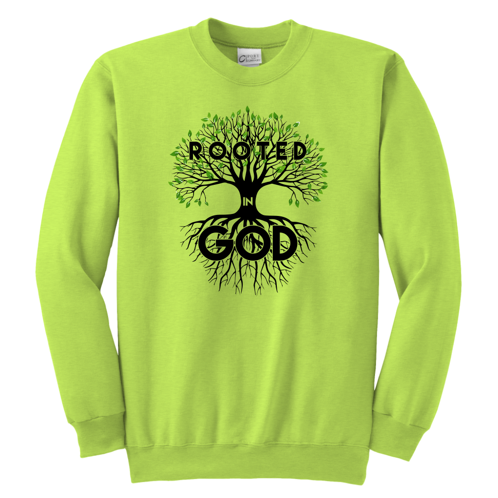 Rooted in God Sweatshirts for the Youth
