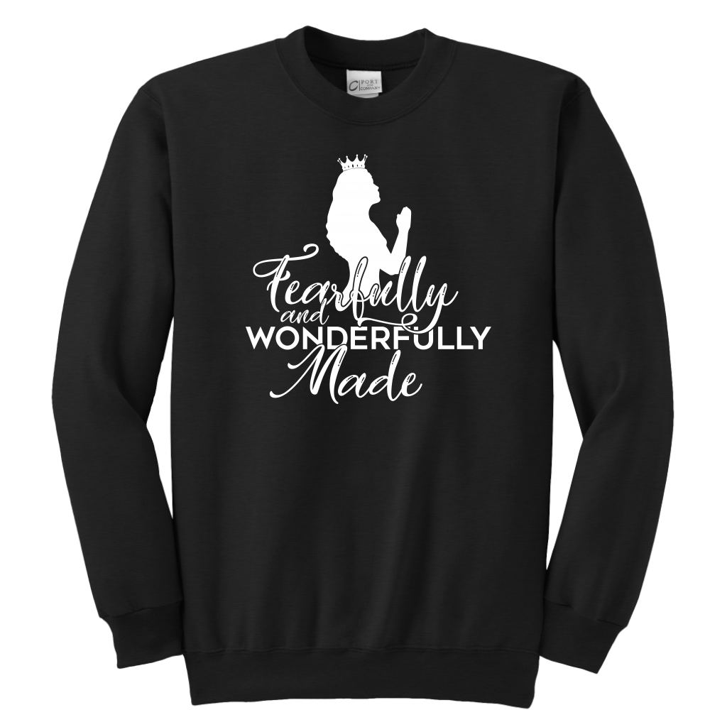 Fearfully and Wonderfully made Sweatshirts for Youth Girls