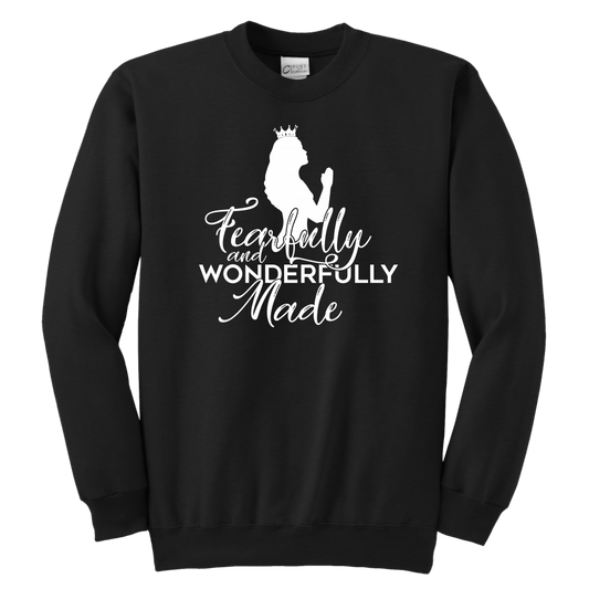 Fearfully and Wonderfully made Sweatshirts for Youth Girls