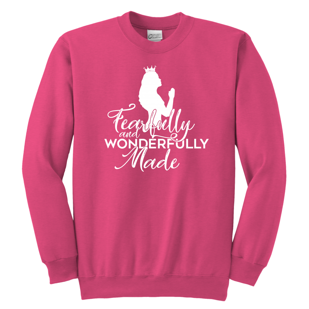 Fearfully and Wonderfully made Sweatshirts for Youth Girls