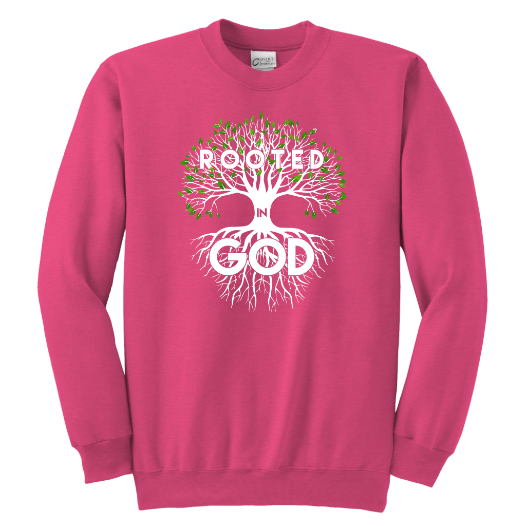 Rooted in God Sweatshirts for the Youth