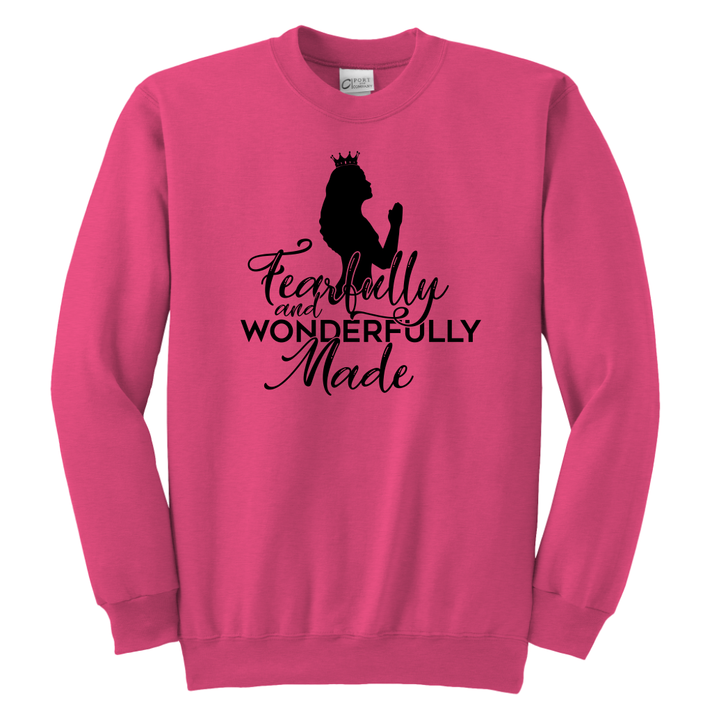 Fearfully and Wonderfully made Sweatshirts for Youth Girls