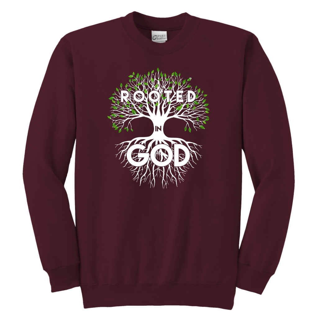 Rooted in God Sweatshirts for the Youth