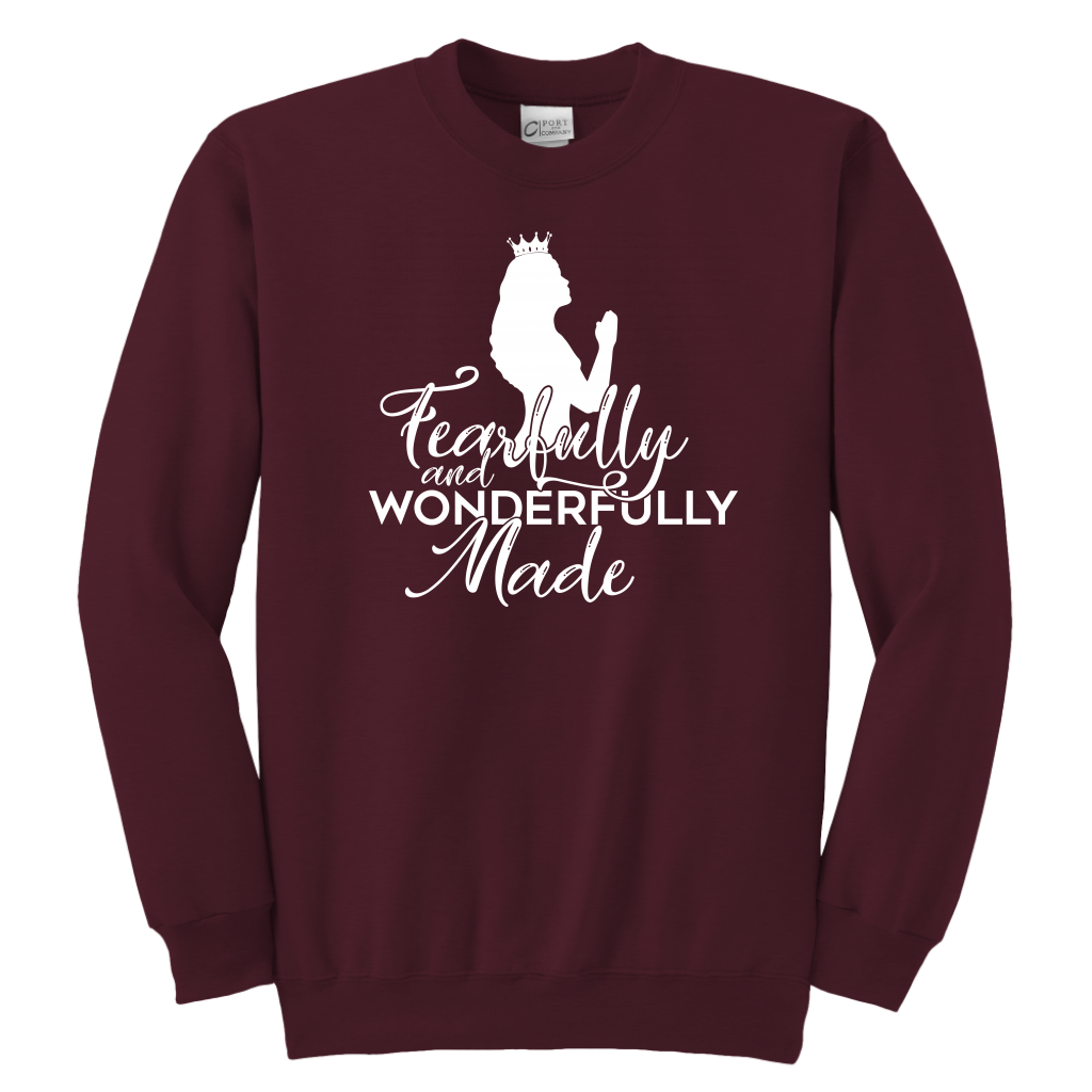 Fearfully and Wonderfully made Sweatshirts for Youth Girls