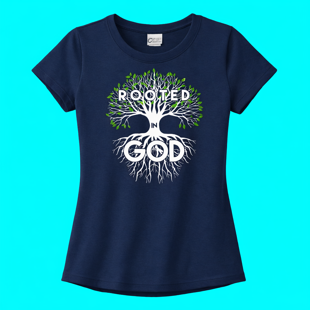 Rooted in God T- Shirt for female