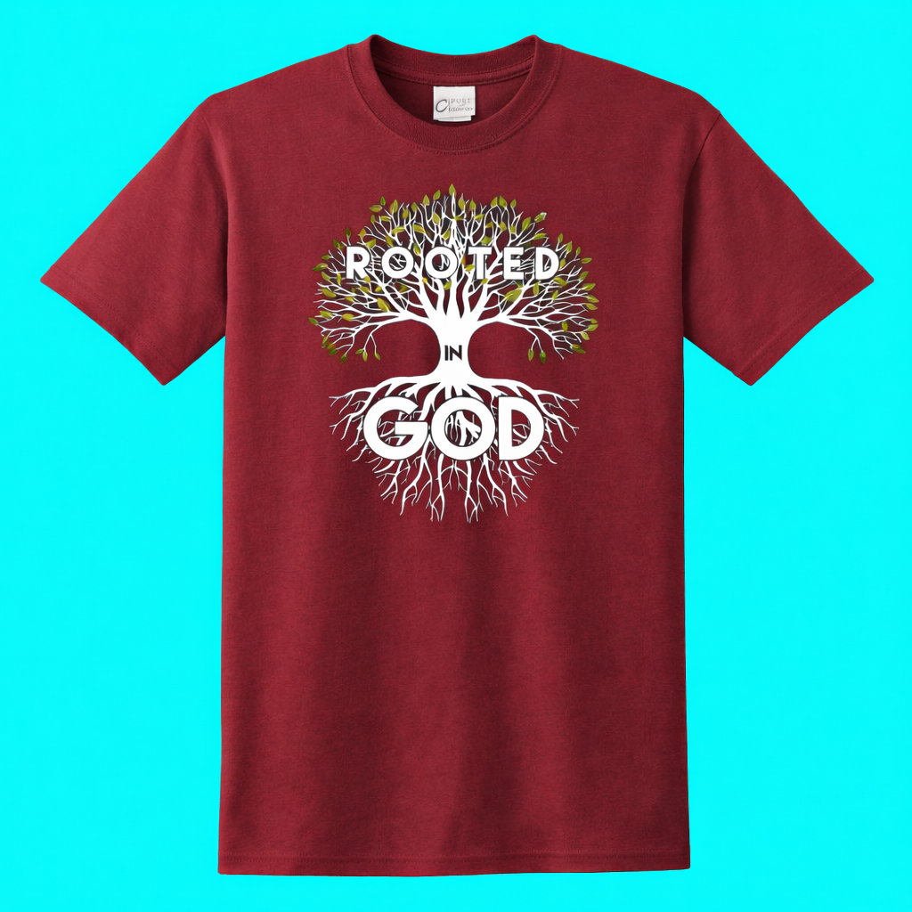 Rooted in God T- Shirt for Male