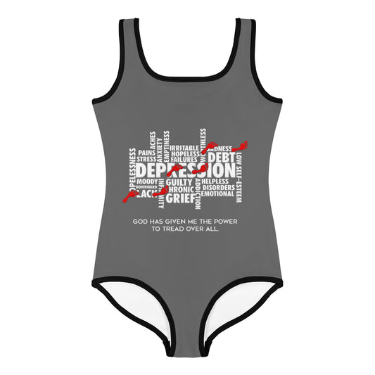 One Piece Athletic Swimsuit For Girls