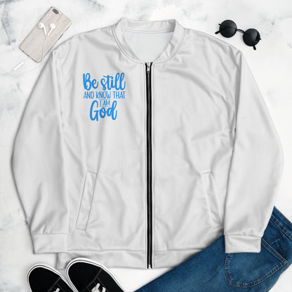 Unisex Be still & know that Im God Bomber Jacket