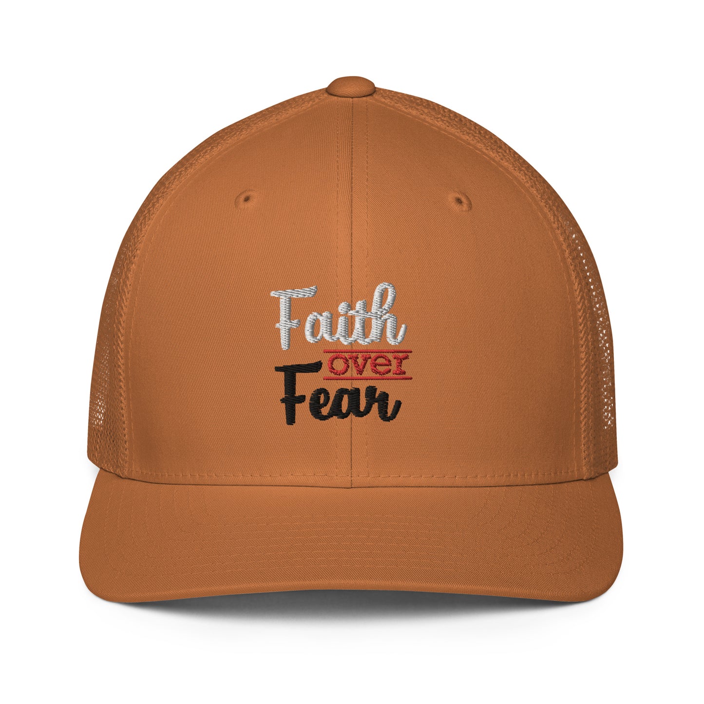 Faith Over Fear Closed-Back Trucker Cap