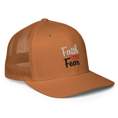 Faith Over Fear Closed-Back Trucker Cap