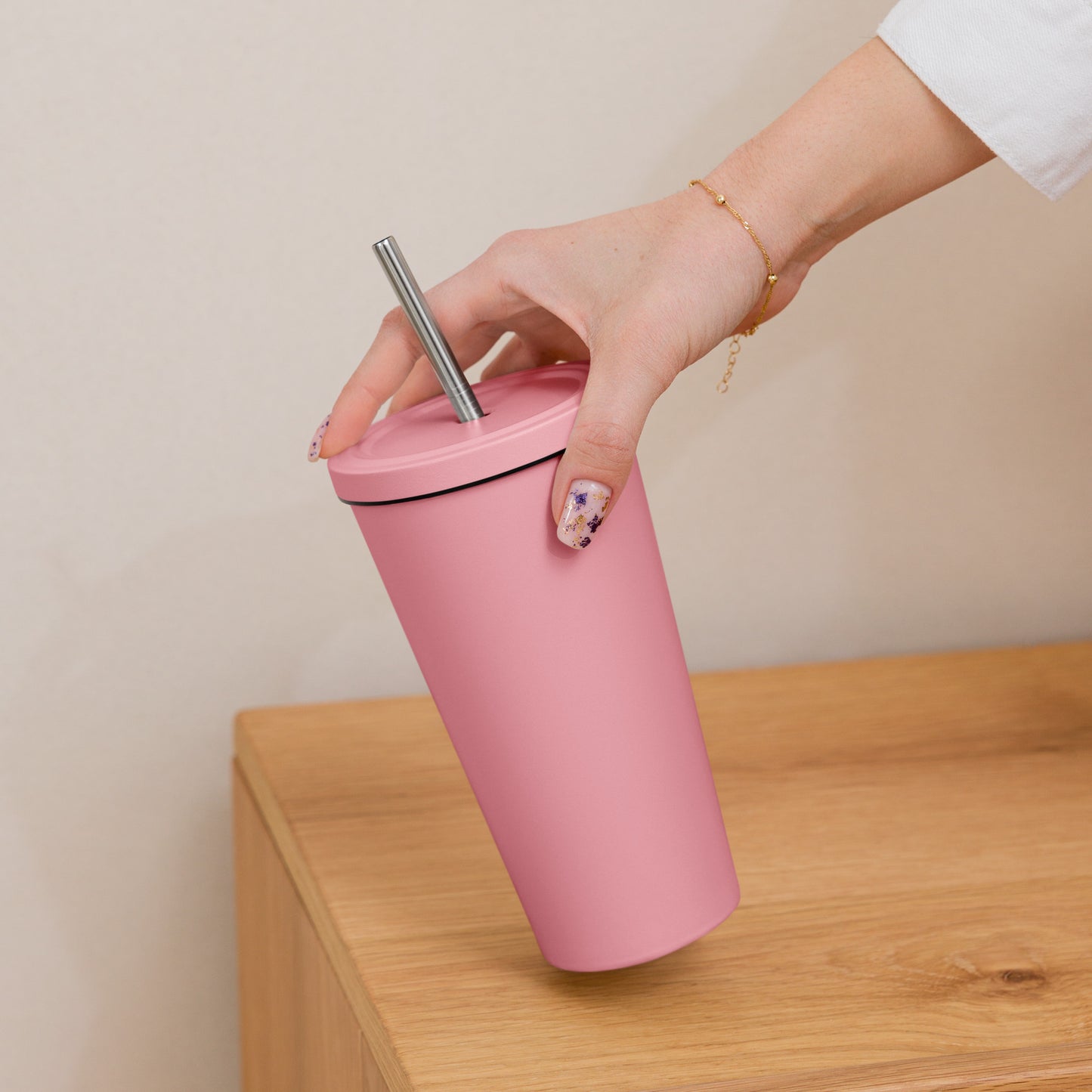 HUMBLE YOURSELF Insulated Tumbler With A Straw