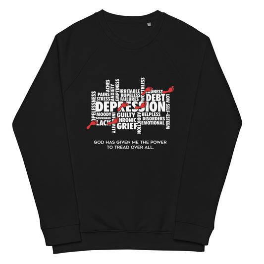 Psalm 118:6 Unisex Organic Raglan Sweatshirt