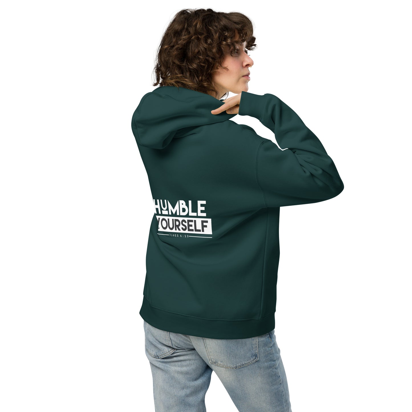 Green Humble Yourself Unisex Oversized Hoodie