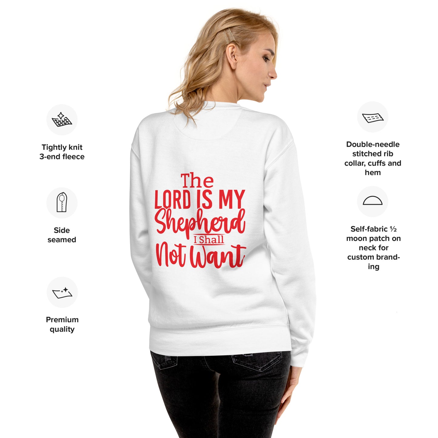 The lord is my shepherd Unisex Premium Sweatshirt