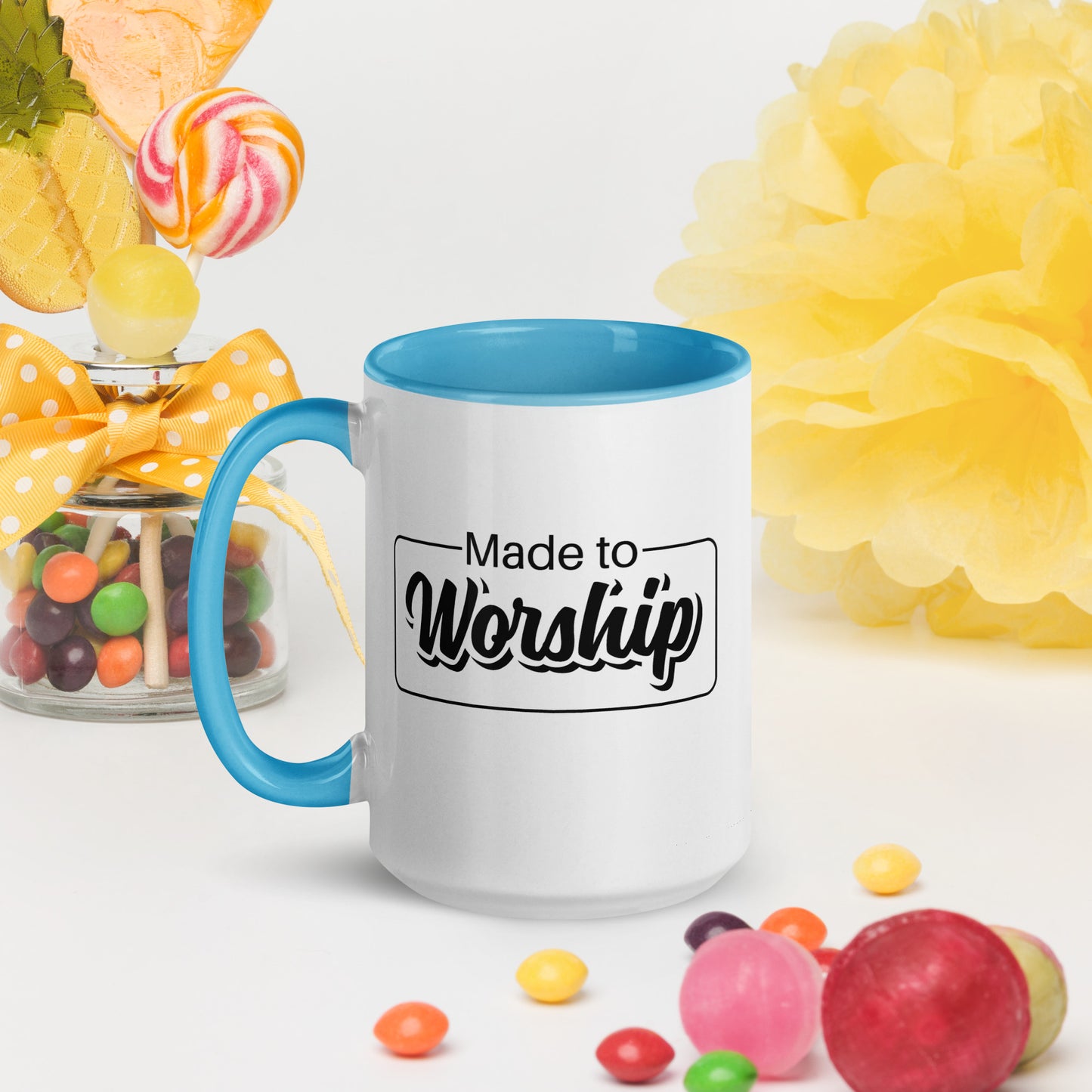 Made To Worship Mug With Color Inside