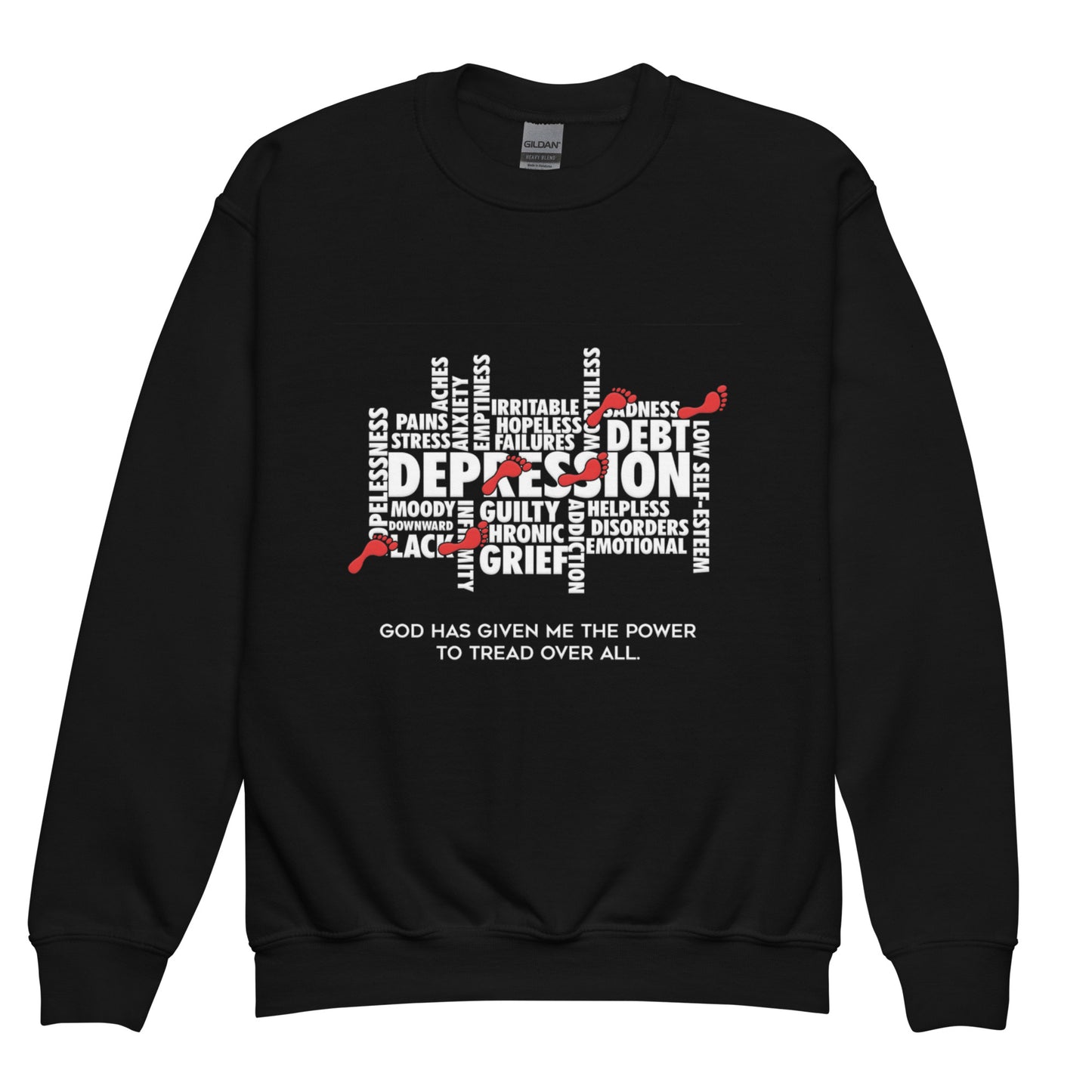 Tread Over Unbelief Youth Crewneck Sweatshirt