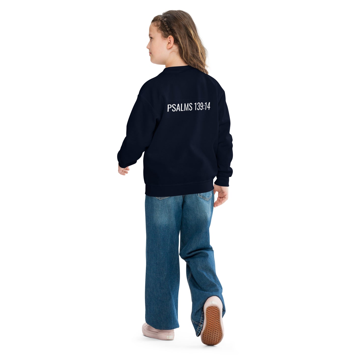 Psalm 139:14 Youth Crewneck Sweatshirt