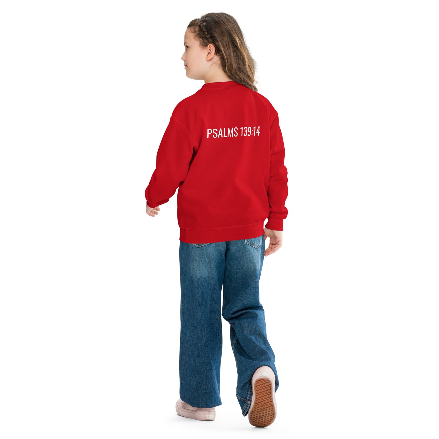 Psalm 139:14 Youth Crewneck Sweatshirt