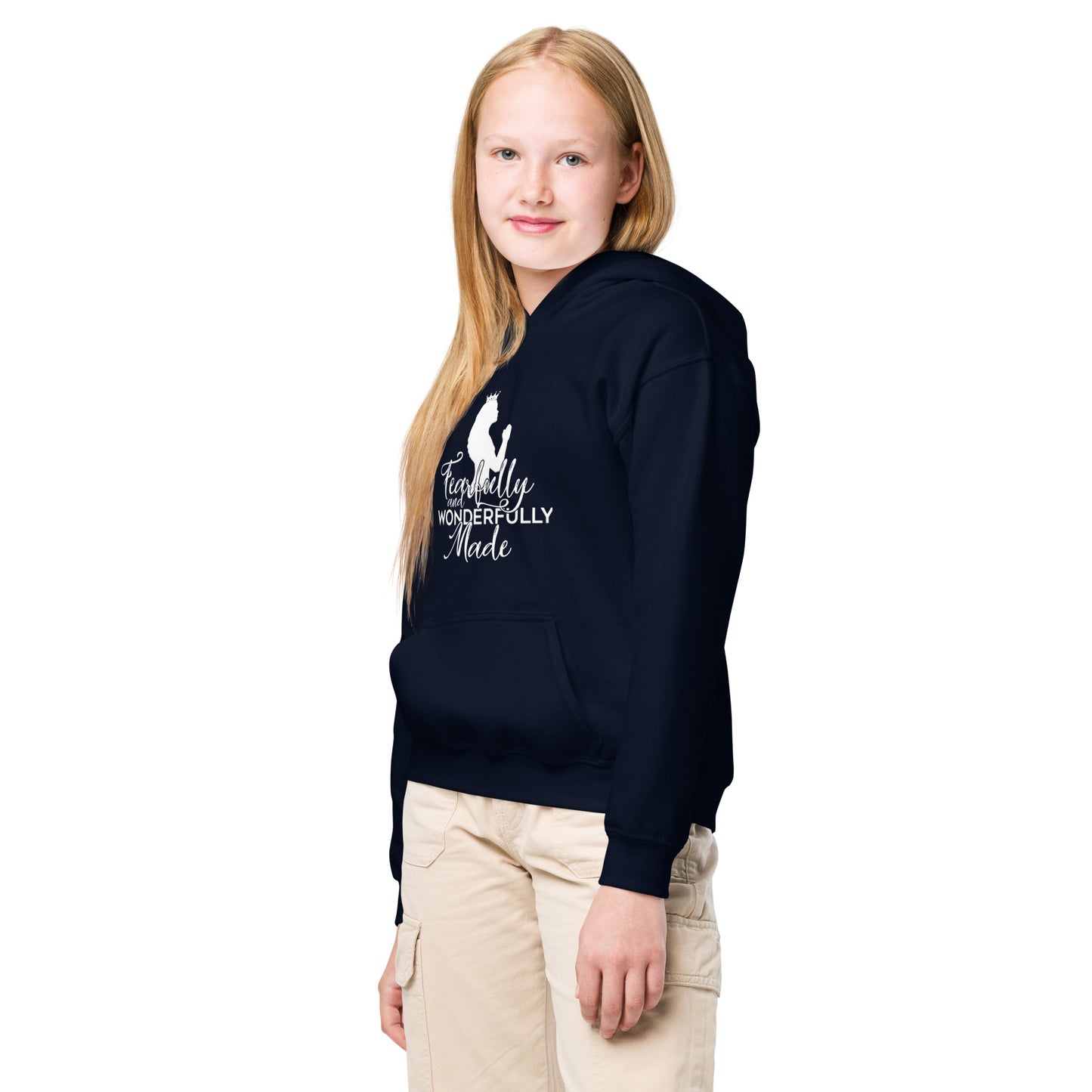 Fearfully & Wonderfully Made Black Blend Youth Hoodie