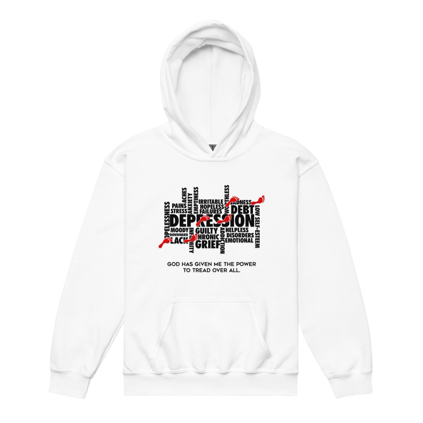 Tread Over Unbelief Youth Heavy Blend Hoodie