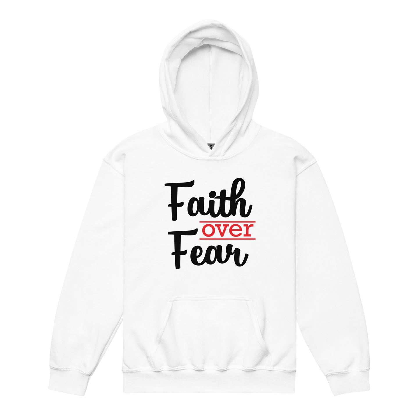 Faith Over Fear White Hoodie