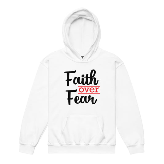 Faith Over Fear White Hoodie