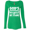 Women God's Purpose Triblend Long Sleeve Scoop Shirts
